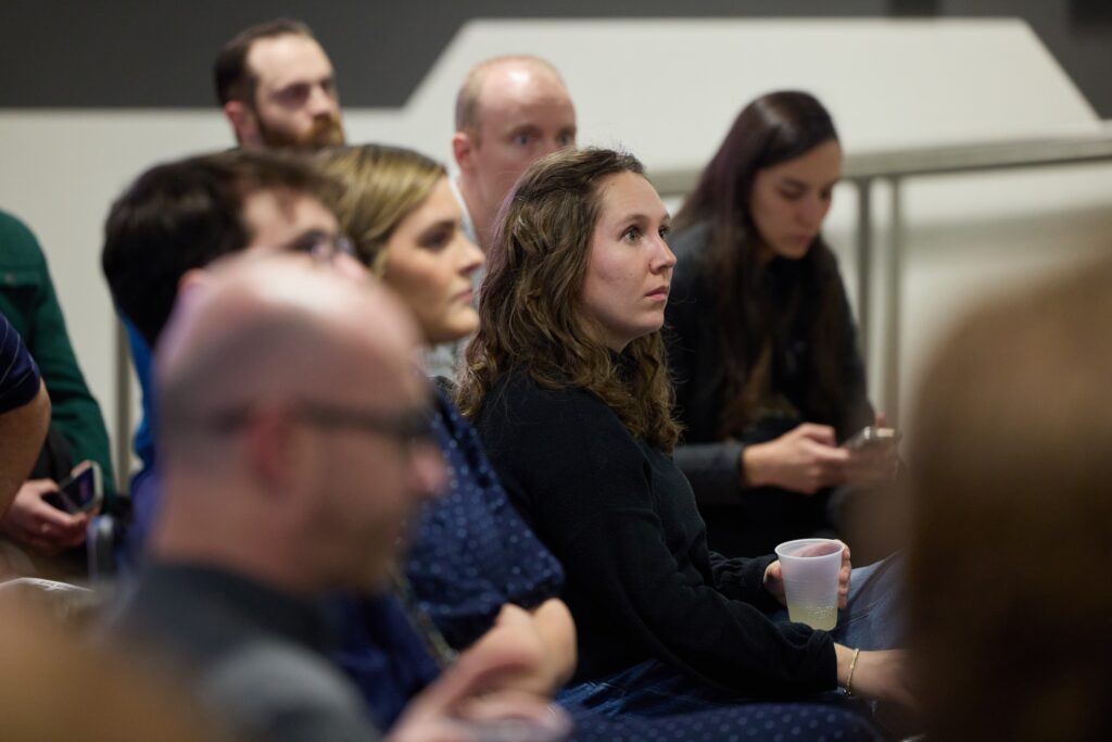 Utah business owners listening closely during a Durable session